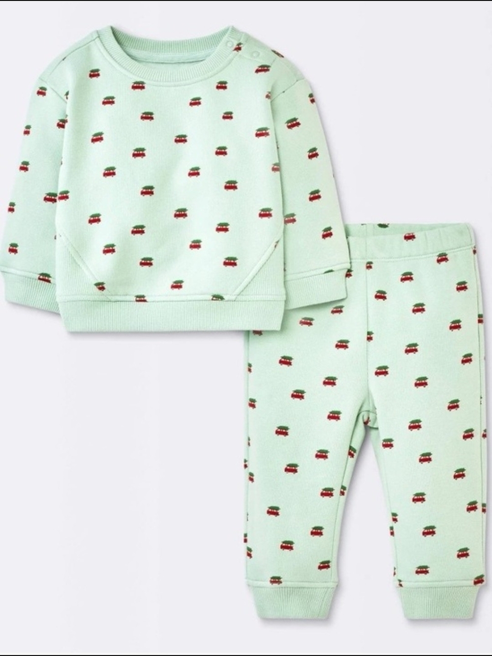 Cloud Island 2pc Matching Festive Christmas Tree Print Set